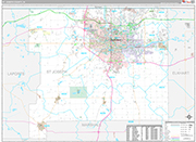 St. Joseph Wall Map Premium Style